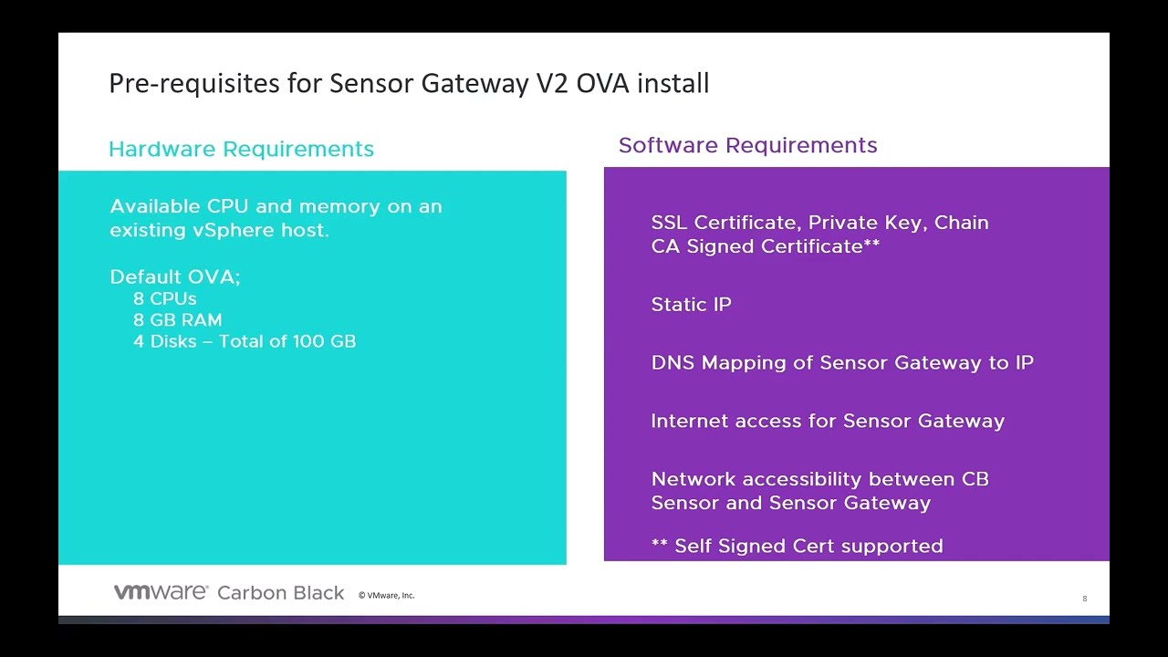 Carbon Black Sensor Gateway: Deploying as an Appliance