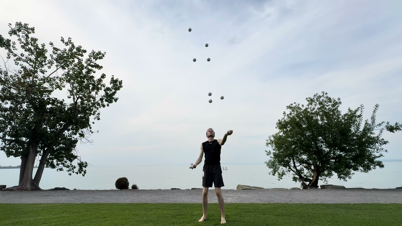 Juggling at the lake