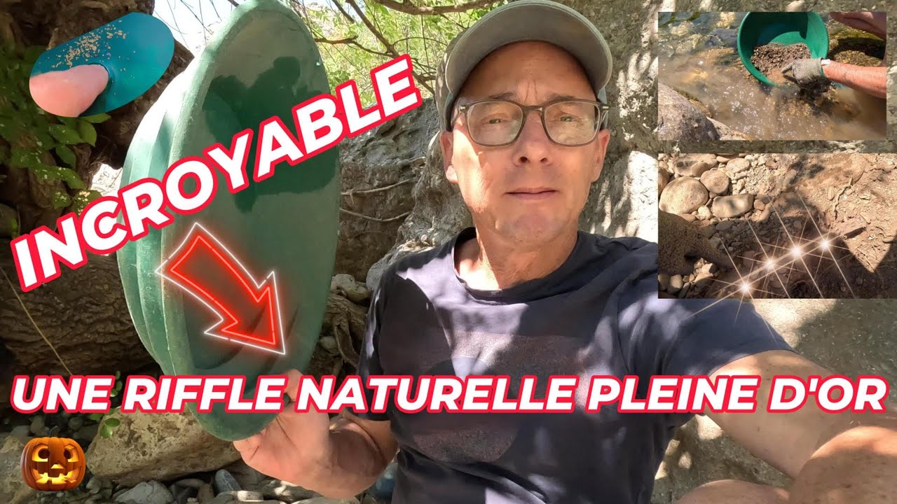 INCROYABLE COMMENT TROUVER DE L'OR EN FRANCE FACILEMENT DERRI&Egrave;RE UNE RIFFLE NATURELLE. BEAU R&Eacute;SULTAT
