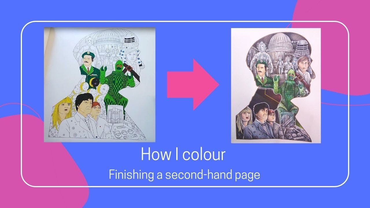 How I colour : Finishing a Second hand page.