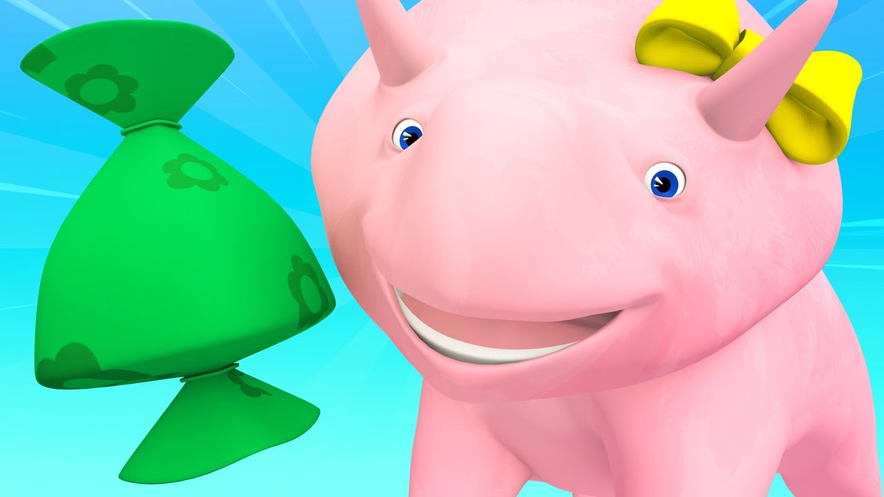 Dino the Dinosaur Learns Numbers with Candies  - Learn with Dino | Learning Videos for Children