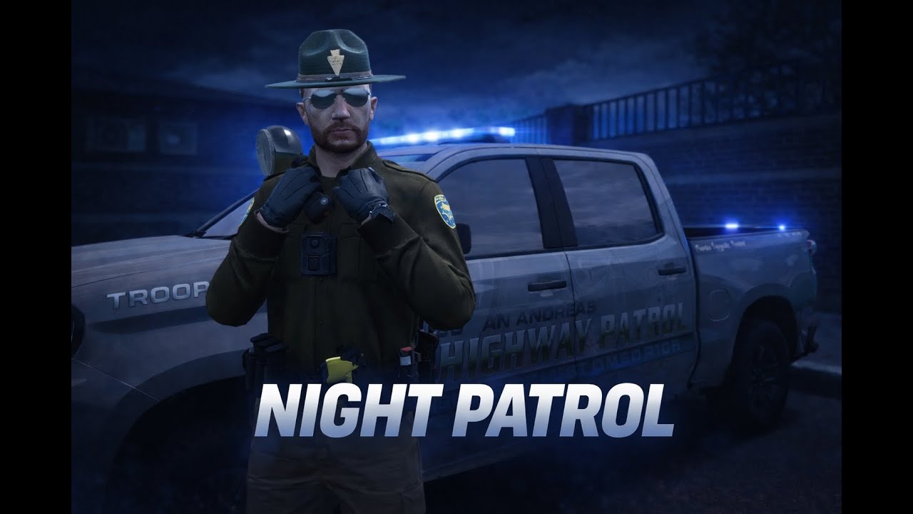 Night Patrol - A trooper and his Tahoe  #GTARP #RMRP life server