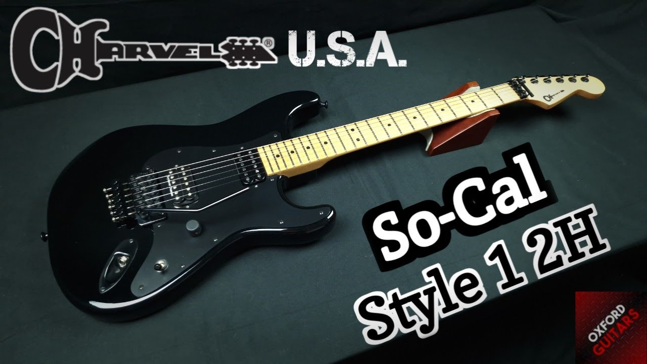 Charvel USA So-Cal Style 1 2H Black Seymour Duncan JB & '59 pickups 4K guitar close up video