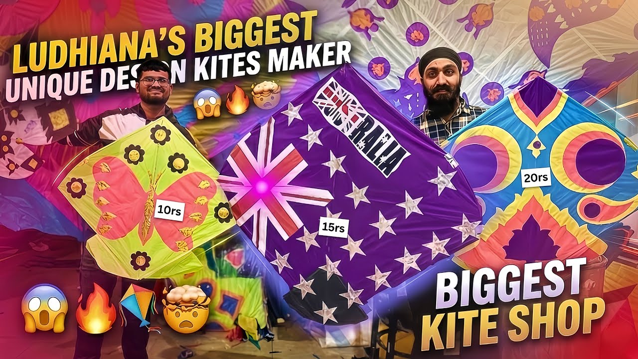 LUDHIANA’S  BIGGEST KITE UNIQUE DESIGN MAKER 🥵🔥🔥// LOHRI STASH 2026// KITE MAKER// 10FEET KIT