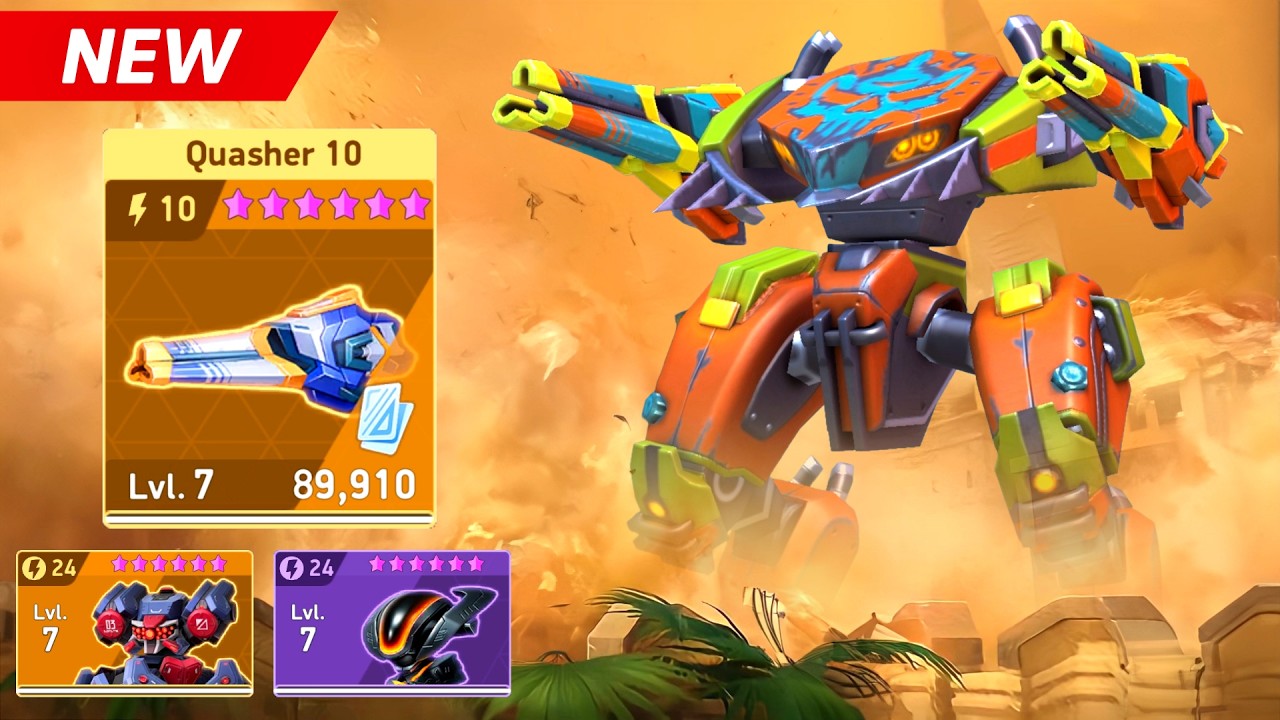 NEW WEAPON Quasher 10 with Killshot, Parasite, Stalker - Mech Arena