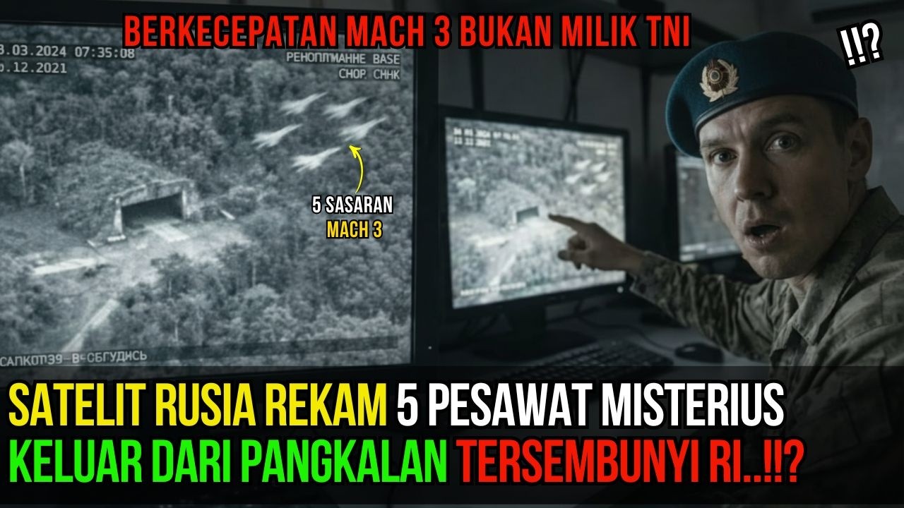 Satelit Rusia Rekam 5 Pesawat Misterius Meluncur dari Pangkalan Bawah Tanah RI Mach3—Bukan Milik TNI