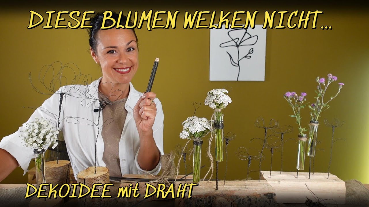 MODERNE DEKOIDEE AUS DRAHT / DIY-DRAHTBLÜTEN