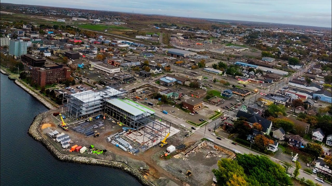 Downtown Sydney NS via 4k Drone