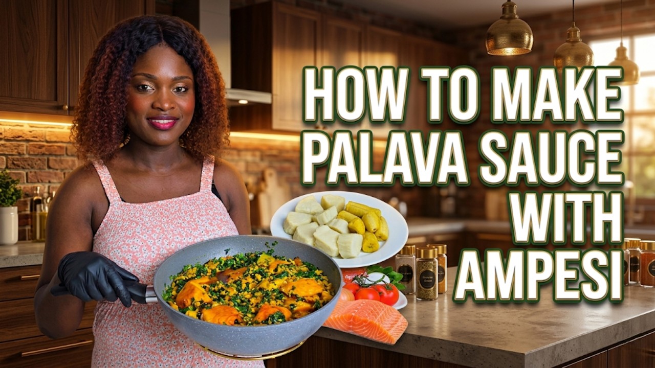How to make palava sauce with ampesi | ghanaian recipe