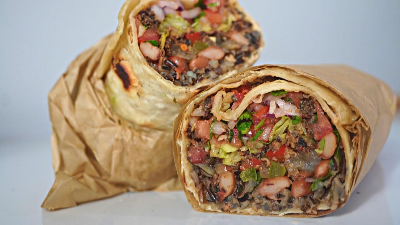 Vegan Burrito With Wild Rice And Homemade Tortillas | Carne Asada Style - Healthy Vegan Meal Ideas
