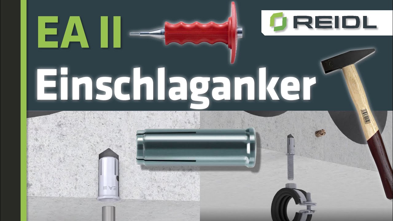 Einschlaganker EA II von Fischer - Befestigung in Beton - Verwendung und Montage von Ankern [German]