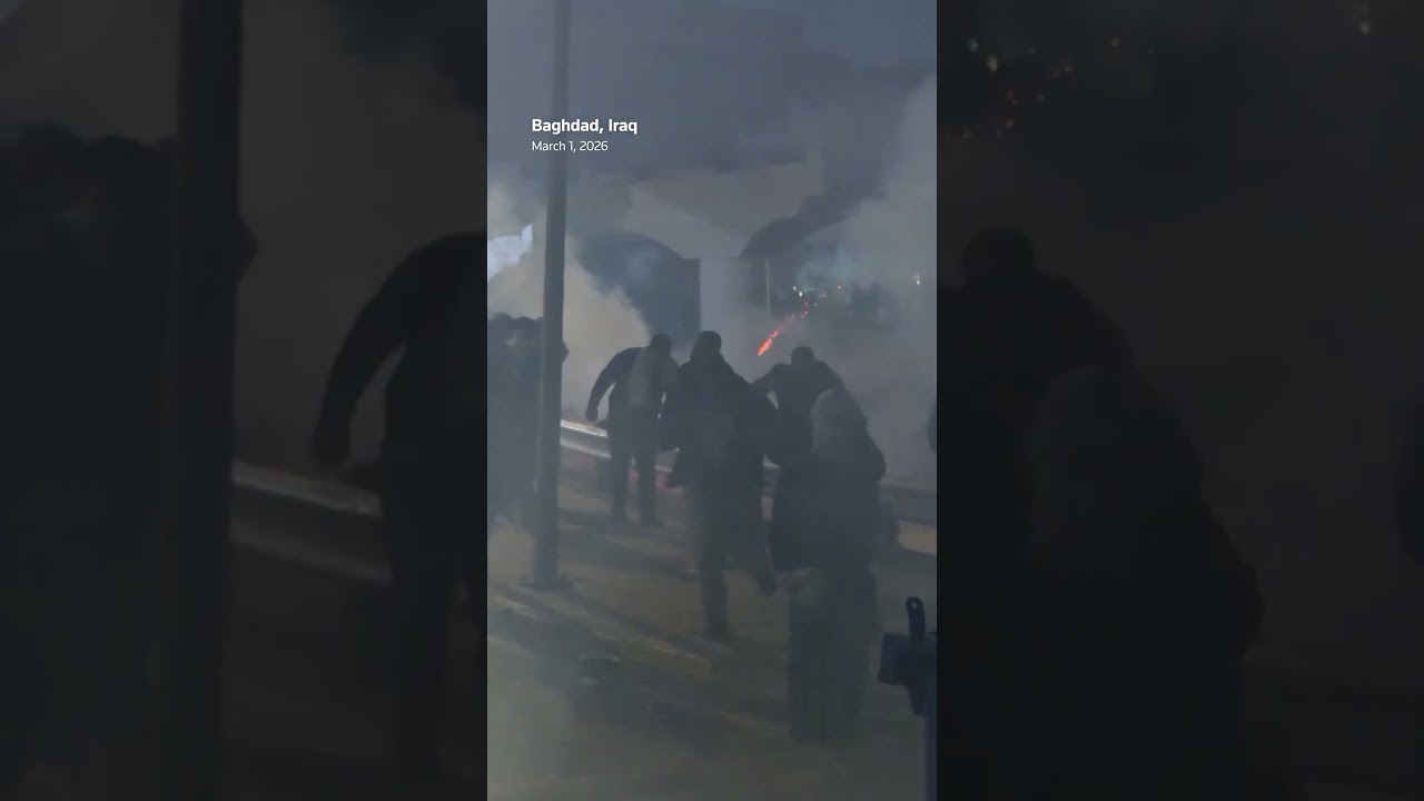 Security forces fire tear gas at pro-Iran protesters in Baghdad