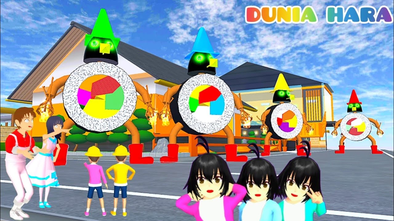 Yuta kesal ga diajak Mio Ulang Tahun 😱 | Monster Sushi Tangkap Orang2 di Kota Sakura School