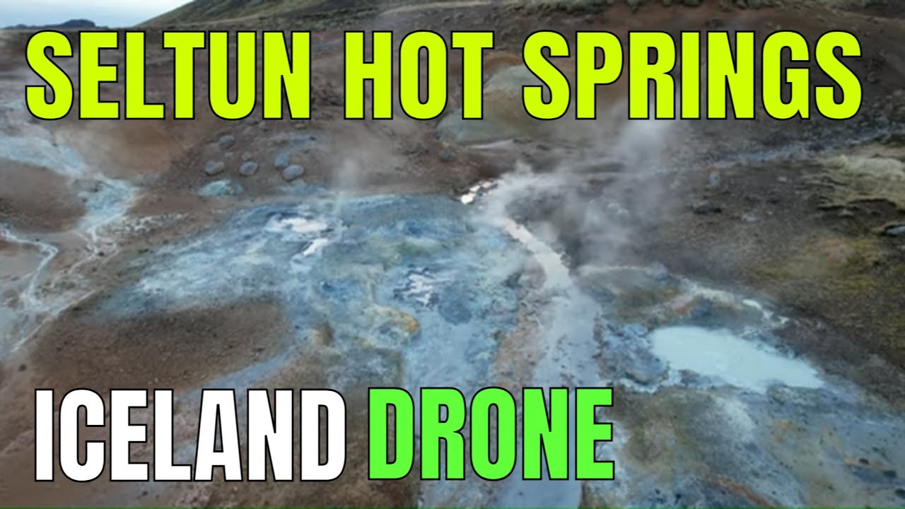 Selt&uacute;n Geothermal Area 🌋 Kr&yacute;suv&iacute;k Volcano System, Iceland Drone 4K