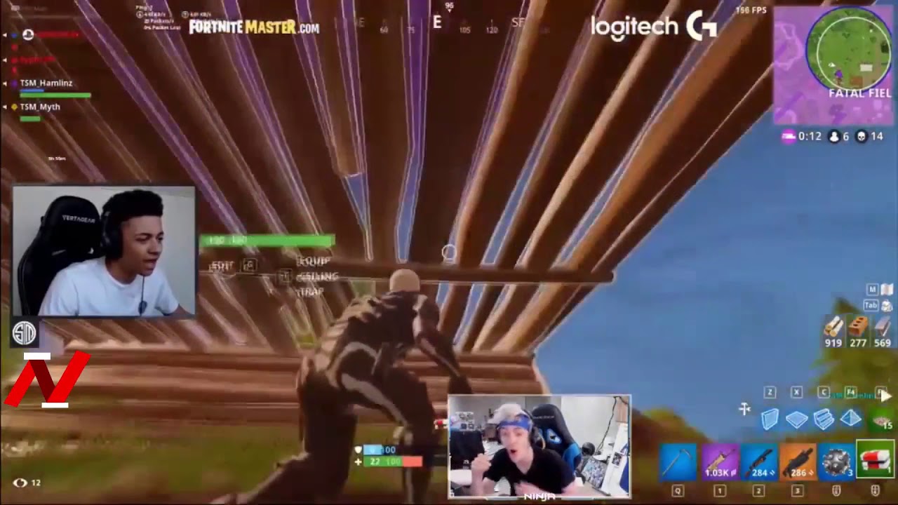 Ninja Reacciona a la partida de Myth contra Fernanfloo, luzu y German