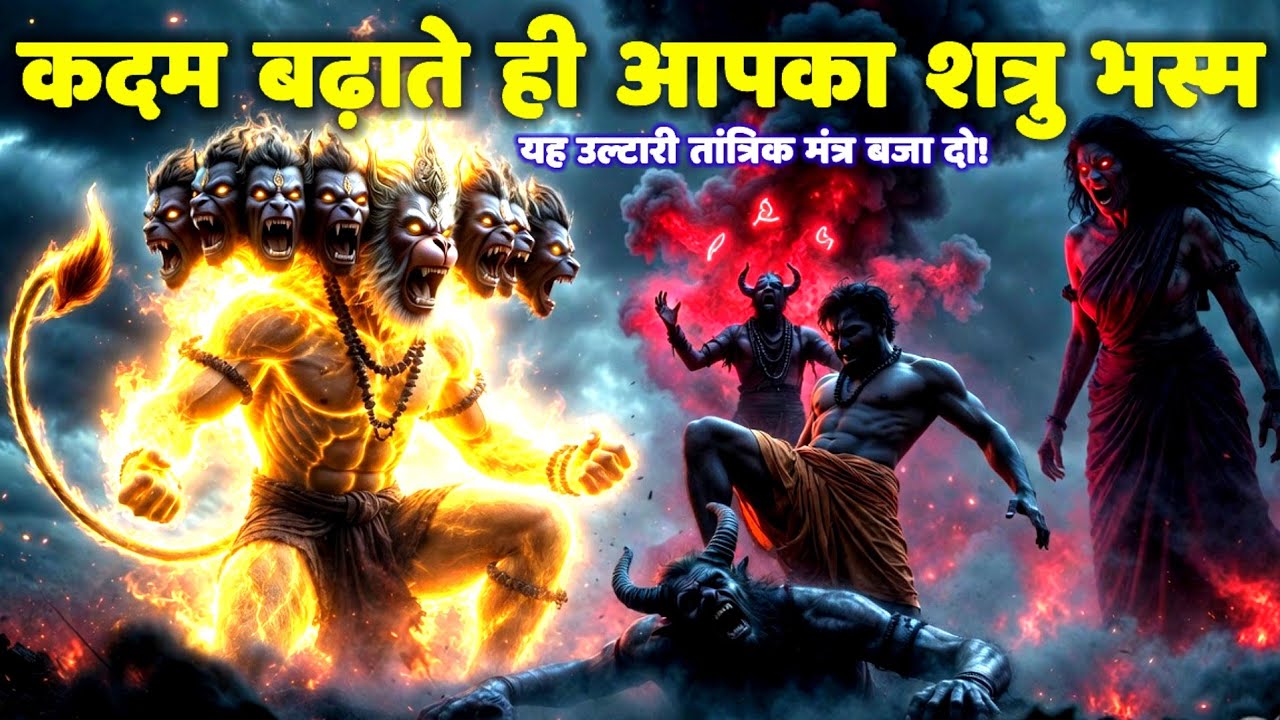 11 मुखी हनुमान शत्रु मारण ज्वालामुखी उग्र मुख उल्टारी अघोर तांत्रिक मंत्र: Hanuman Mantra