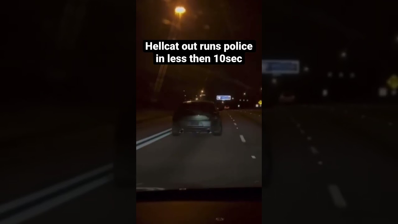 Hellcat loses police in 10sec #shorts #hellcat