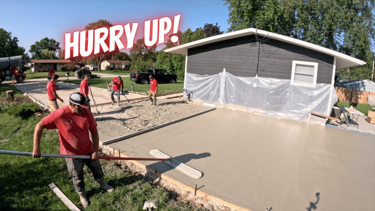 We are pouring concrete TOO SLOW! I'm not happy!