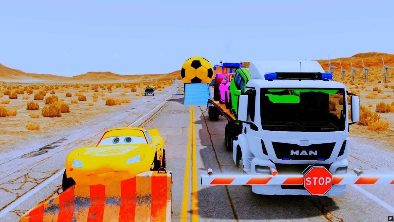 BeamNG Drive Flatbed Truck Fails | Realistic Physics Simulation #11 -beamng drive