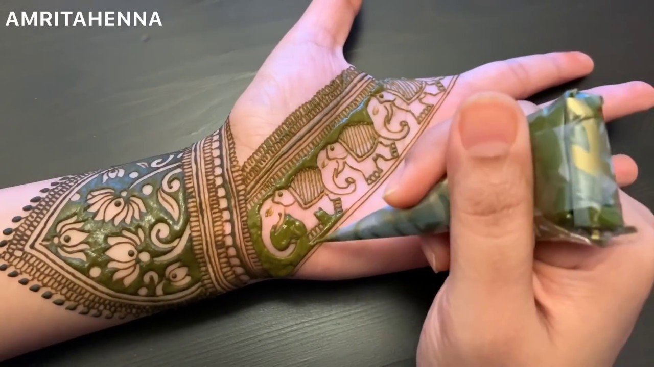 15 MINUTE TUTORIAL TO BEST TRADITIONAL RAJASTHANI MEHNDI ELEPHANT DESIGN FOR BRIDE