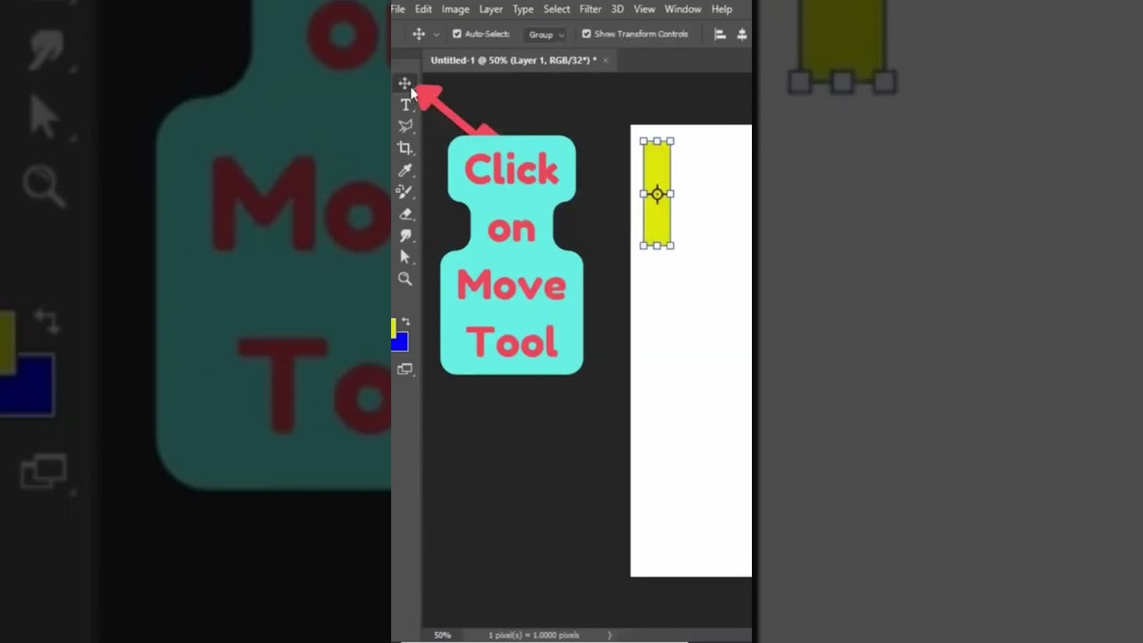 How to Move a Rectangular Marquee Shape in Photoshop? #howtomovearectangularmarqueeshapeinphotoshop