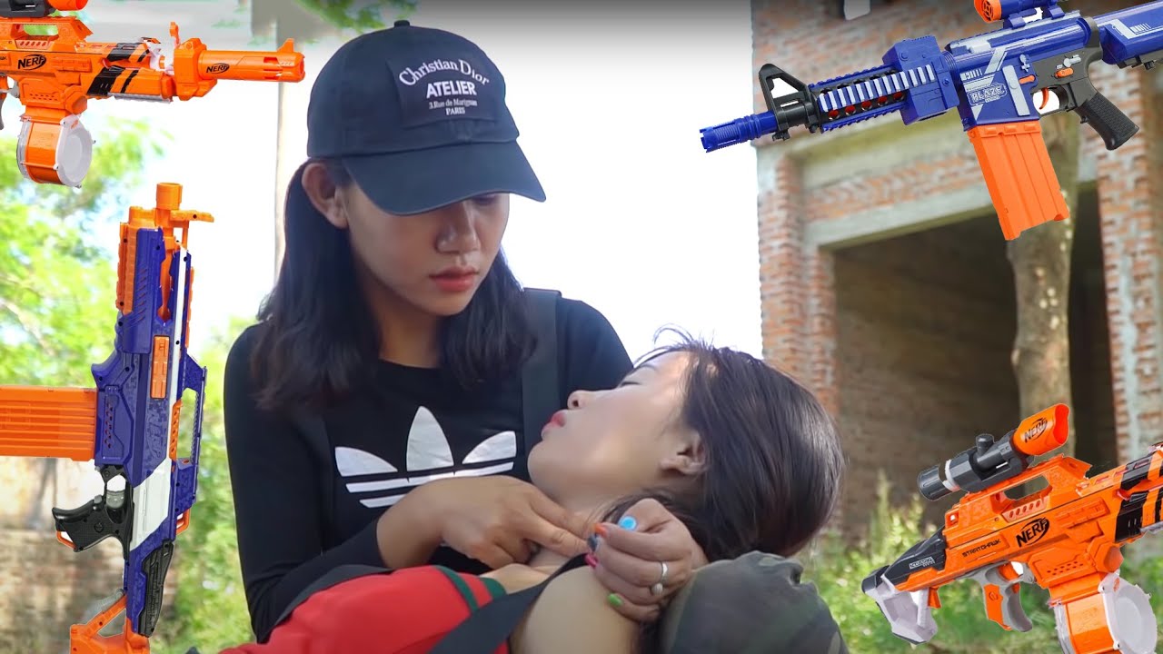 Xgirl Studio Squad Three Girl Warriors X girl Nerf Guns Candy Revenge For Two Teammates
