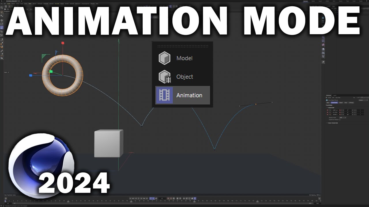 Cinema 4d 2024: Animation Mode