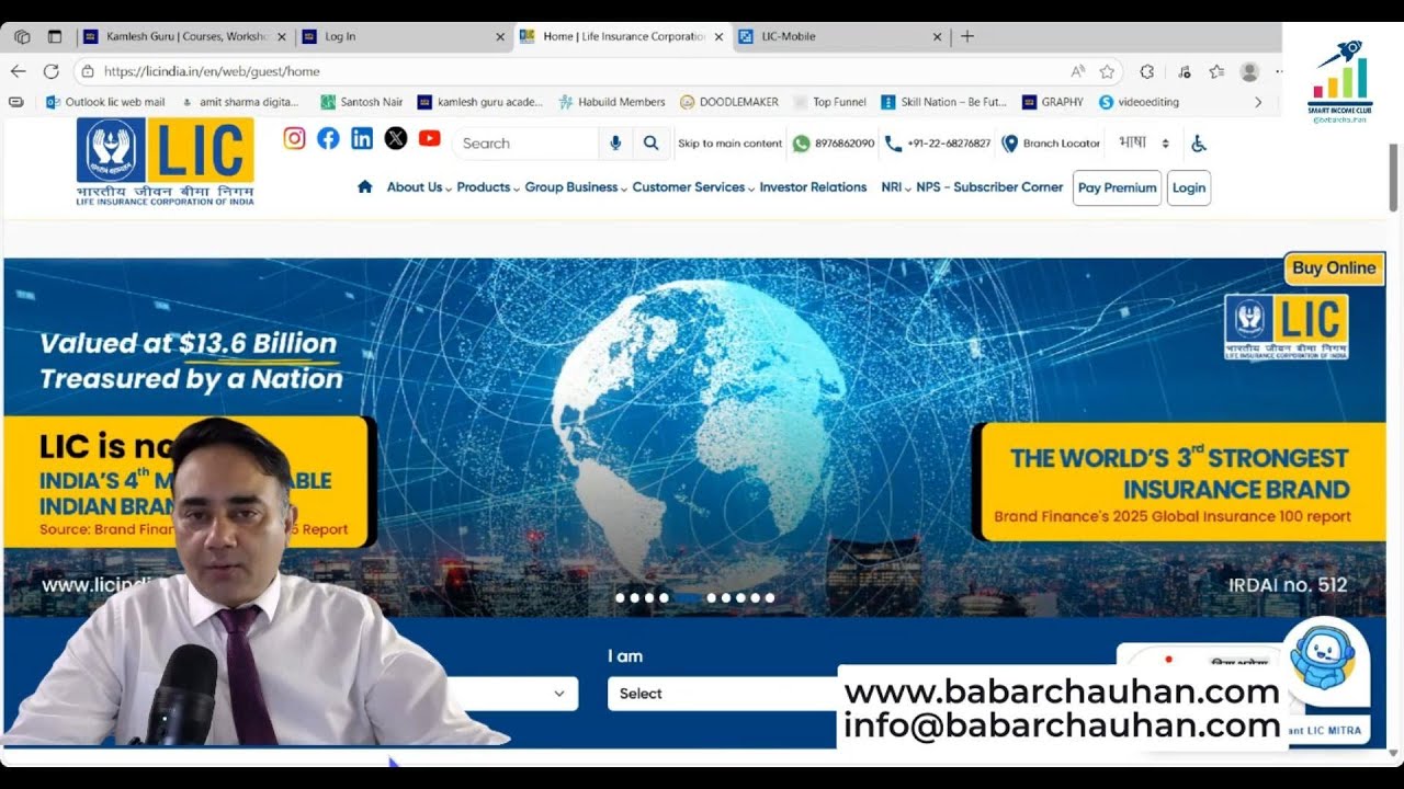 LIC website details