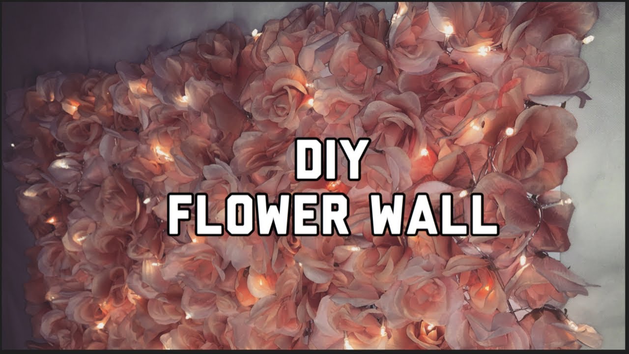 DIY DOLLAR TREE FLOWER WALL| FLORAL WALL HOME DECOR || BrijuanaFiles