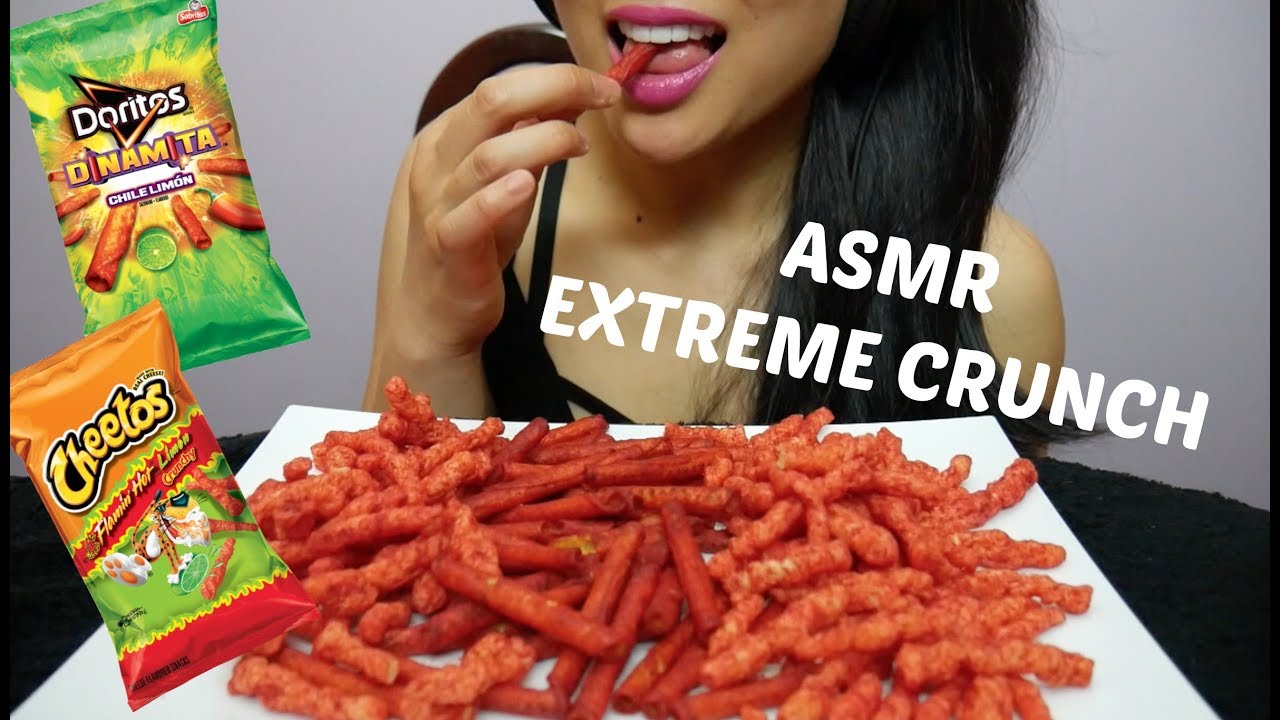 ASMR Hot Cheetos + Spicy Lime Doritos ( *EXTREME CRUNCH Eating Sounds) | SAS-ASMR
