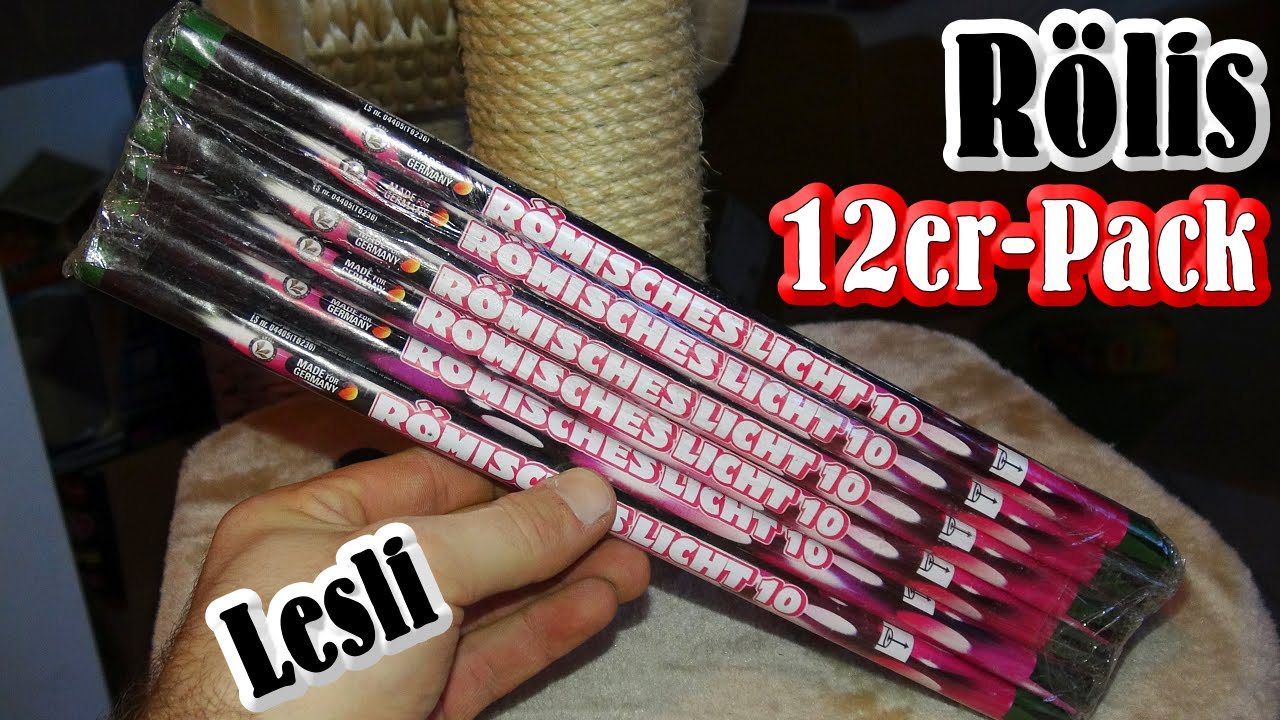 Lesli römische Lichter 10 Schuss - 12er Pack [Full HD]