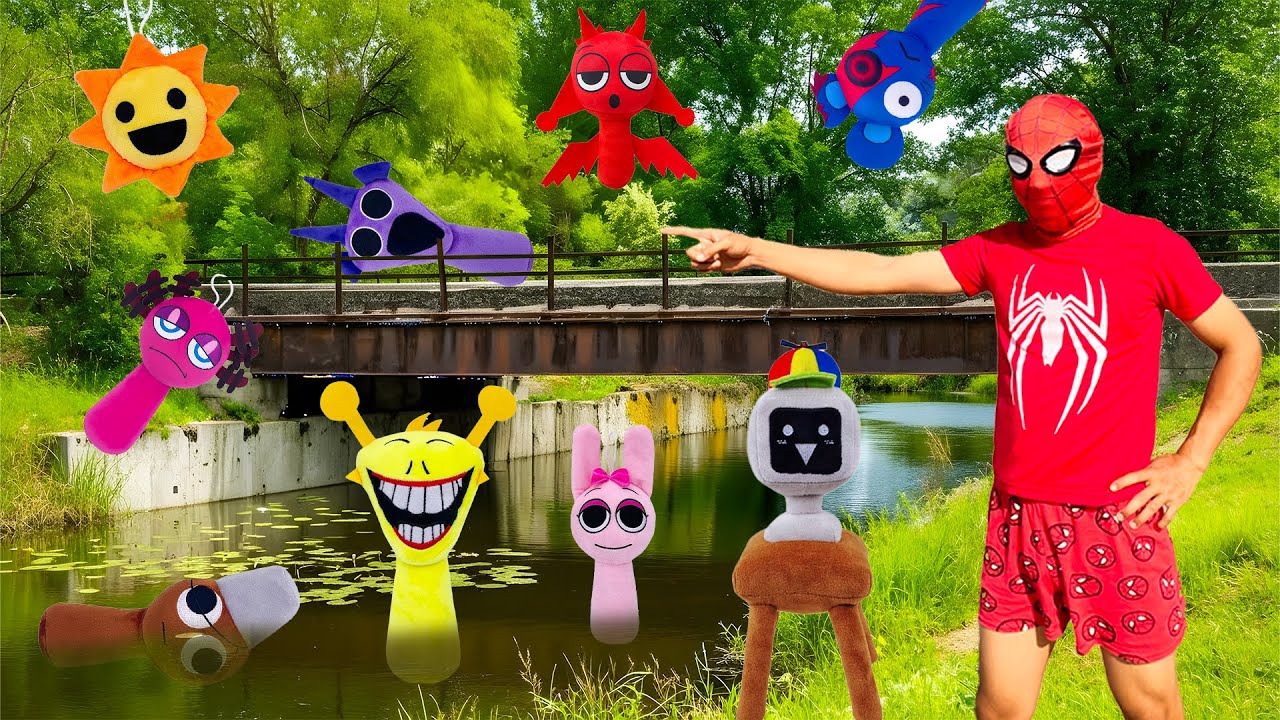Spider-Man explores an abandoned bridge… and finds EVERY Sprunki! 😱