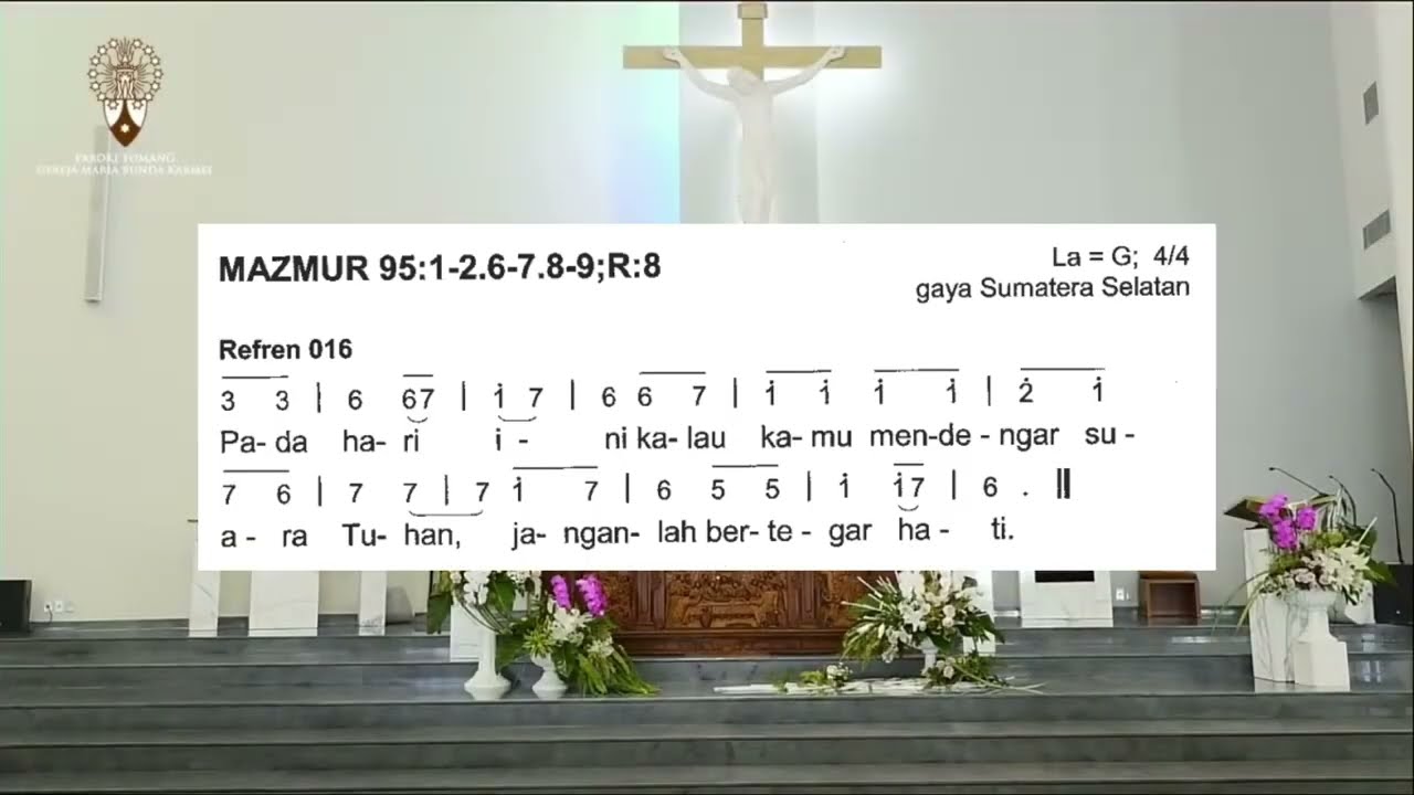 Mazmur & Alleluya Hari Minggu Biasa XXVII  ( Mazmur 95 Refren 016 & Alleluya 960) Tahun C