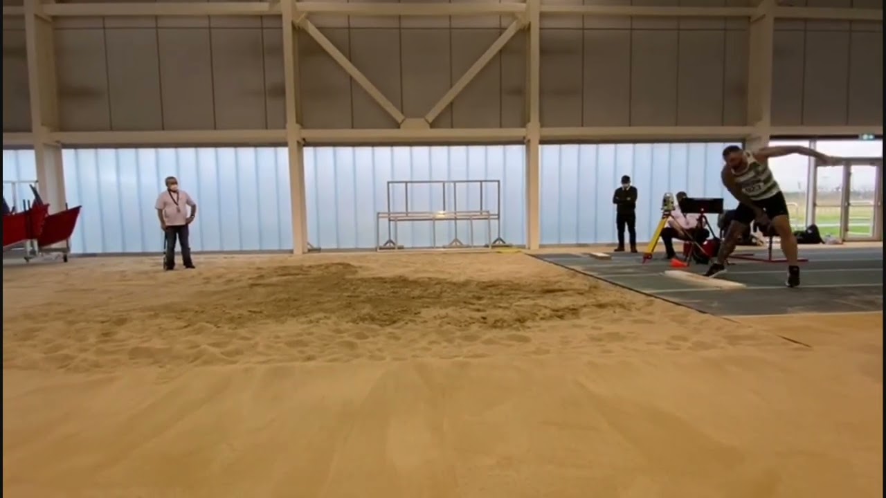 56lbs weight for distance Michael healy 8.21 1st place Irish national indoors 2022