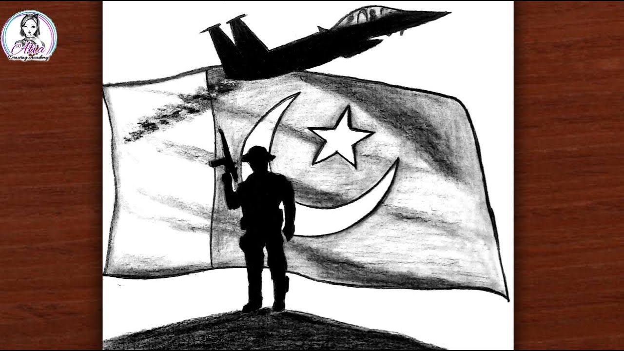Pak India War Drawing | Pak VS India War | Pakistan Defence Day Drawing | Kamran Maseh | Art