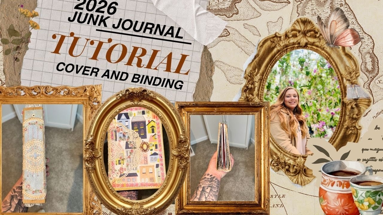 JUNK JOURNAL TUTORIAL 2026 | COVER AND BINDING | BEGINNER FRIENDLY