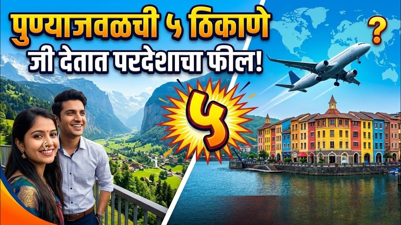 पुण्याजवळ फॉरेन सारखा फील देणारी 5 पर्यटन स्थळे||Top 5 Tourist Places near Pune a foreign feel
