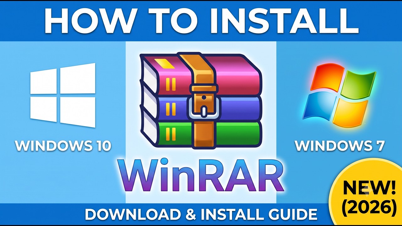 How to Install WinRAR on Windows 10 & 7 | Download & Install WinRAR (2026)