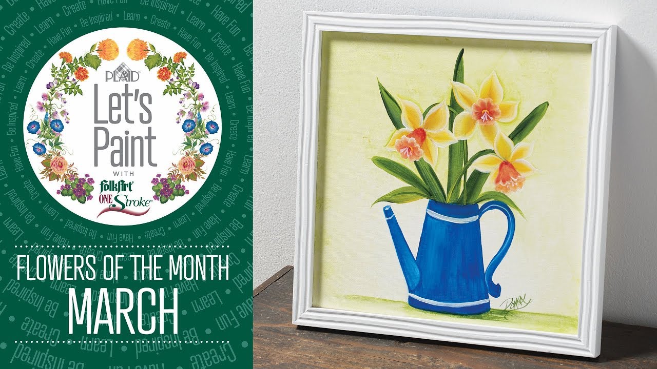 How to Paint a Daffodil - Donna Dewberry Flowers of the Month March