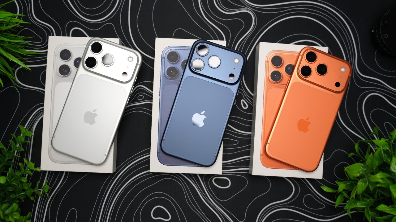iPhone 17 Pro во всех цветах: космический оранжевый, синий и серебристый! Выбирайте с умом