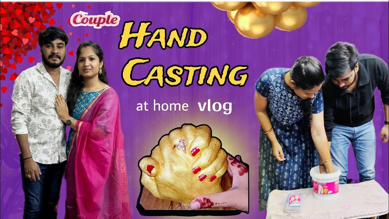 Couple Hand casting At home #couplehandcasting #handcasting #dimlvlogtelugu #flipkart