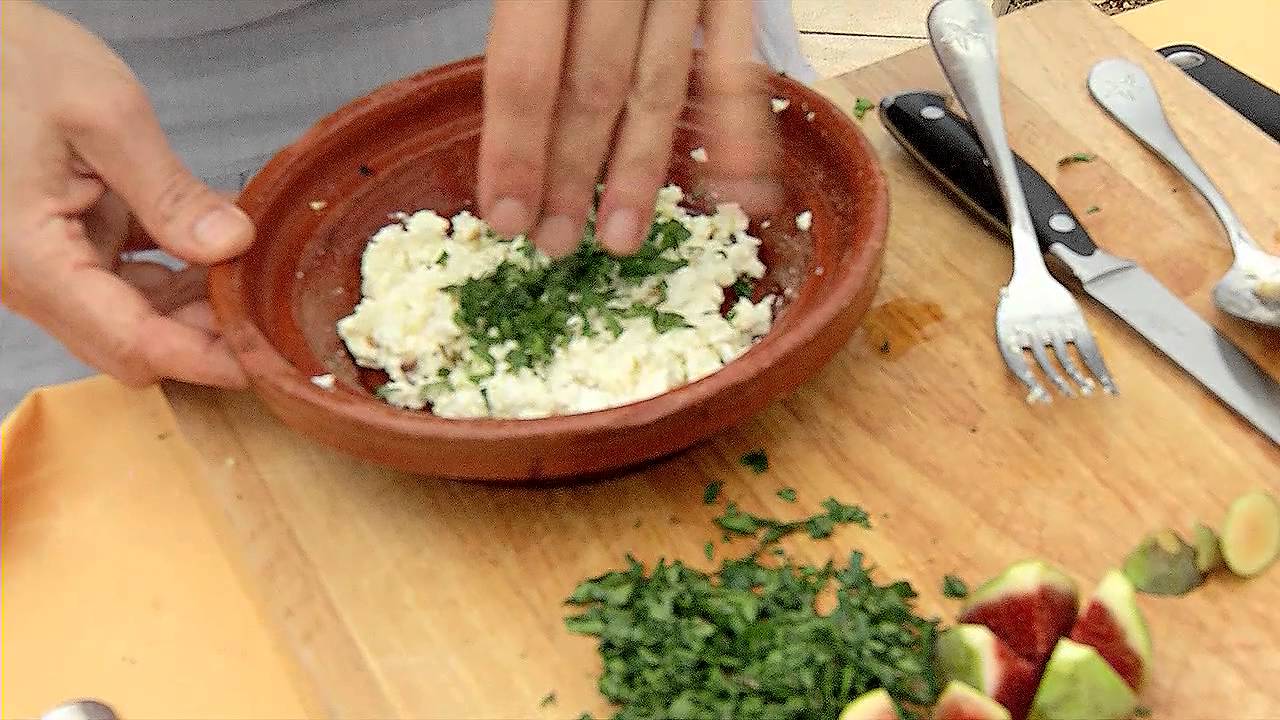 Vijgen met verse geitenkaas
