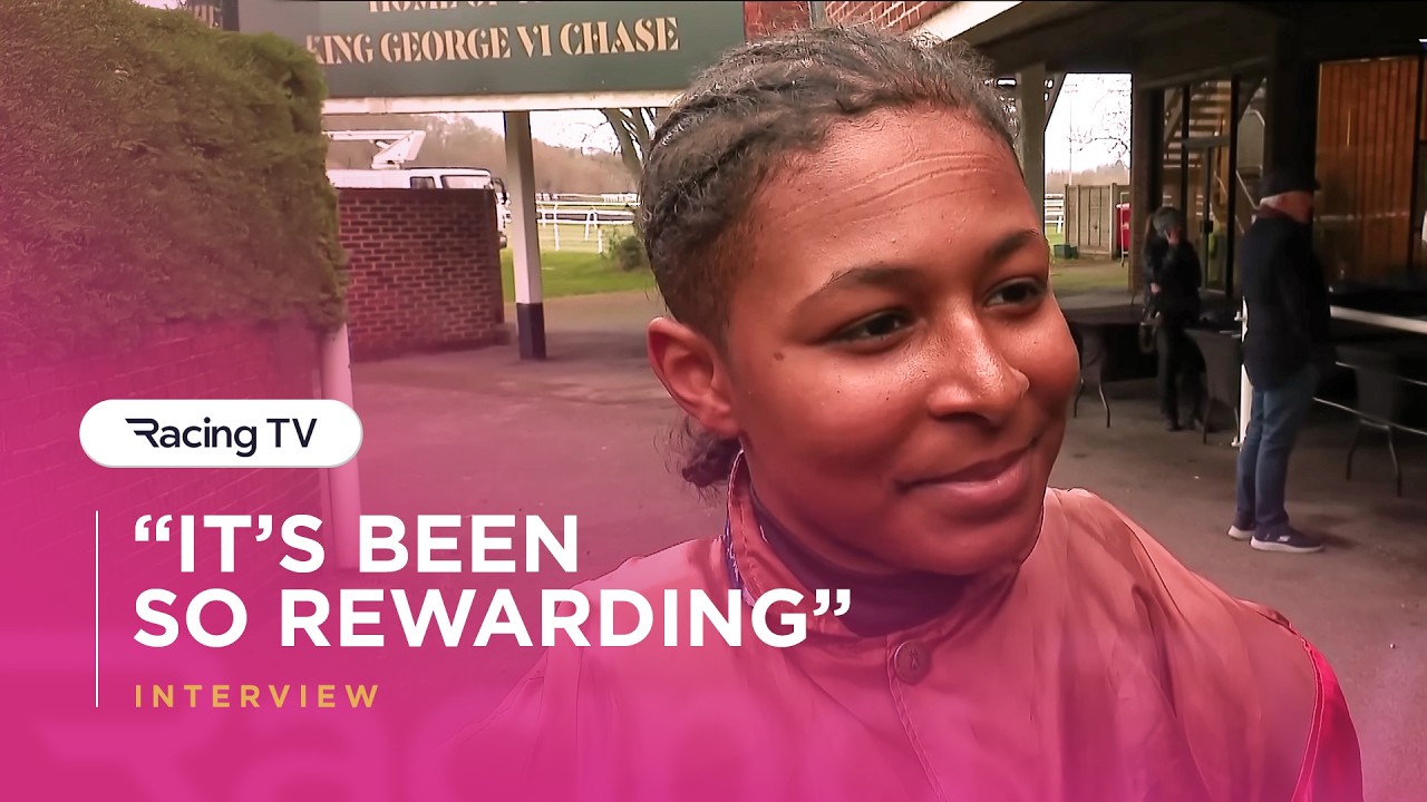 History-maker! The first black female jockey to ride a winner over jumps | Aamilah Aswat | Kempton