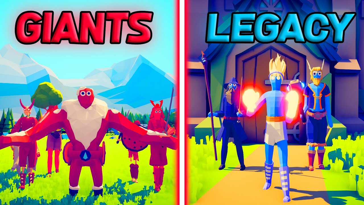 GIANT UNITS TEAM vs LEGACY TEAM - Totally Accurate Battle Simulator | TABS