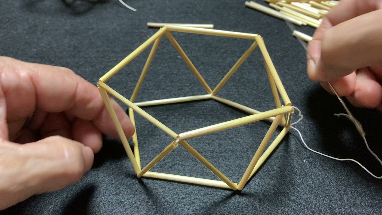 ヒンメリ作ろ！正二十面体『宝』幸せを呼ぶヒンメリ。