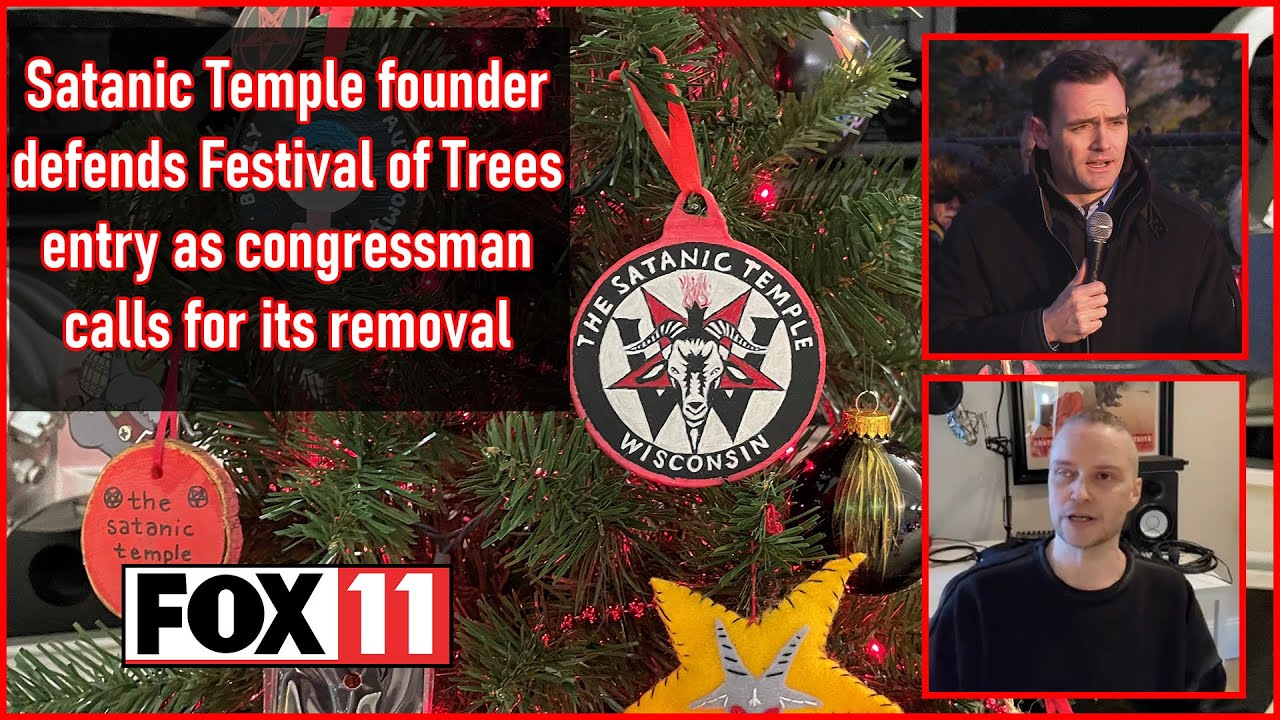 Satanic temple Christmas tree; congressman objects