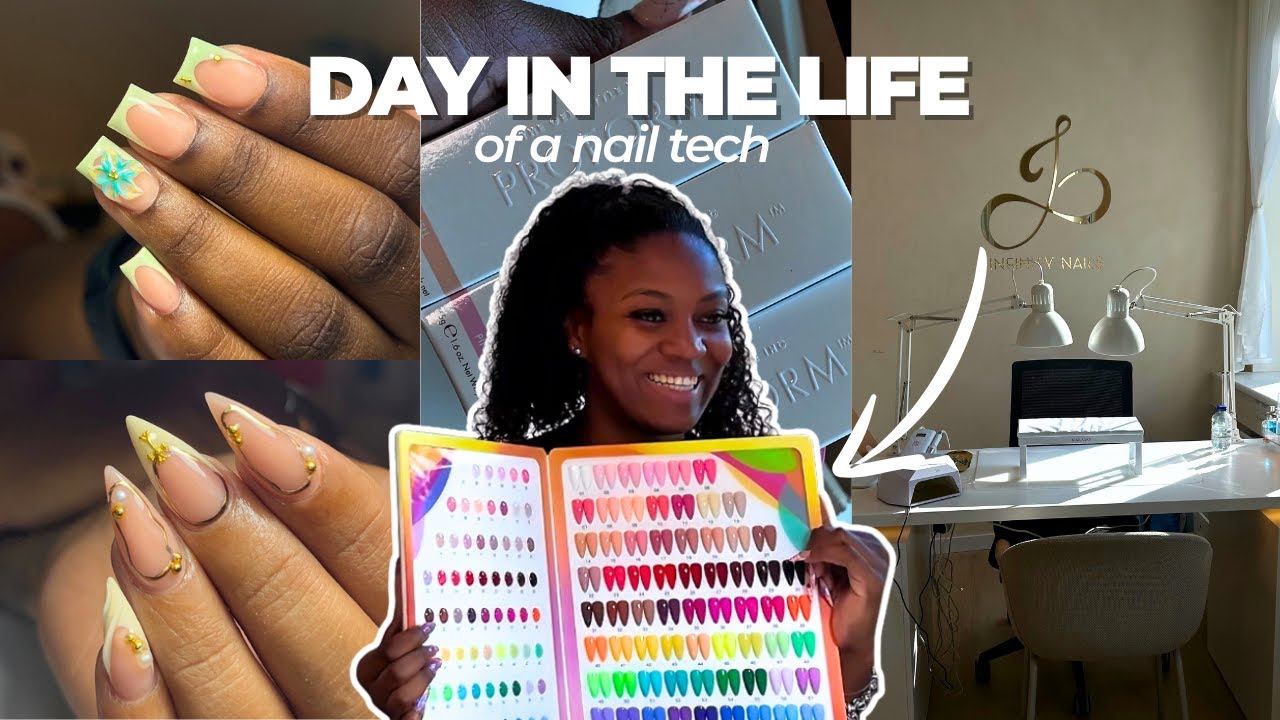 6 Nail Clients in 1 Day + Early Gym Sesh 💅🏽 | Productive Day in My Life as a Nail Tech