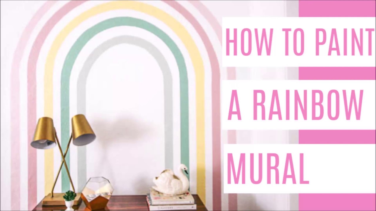 How to paint a rainbow mural