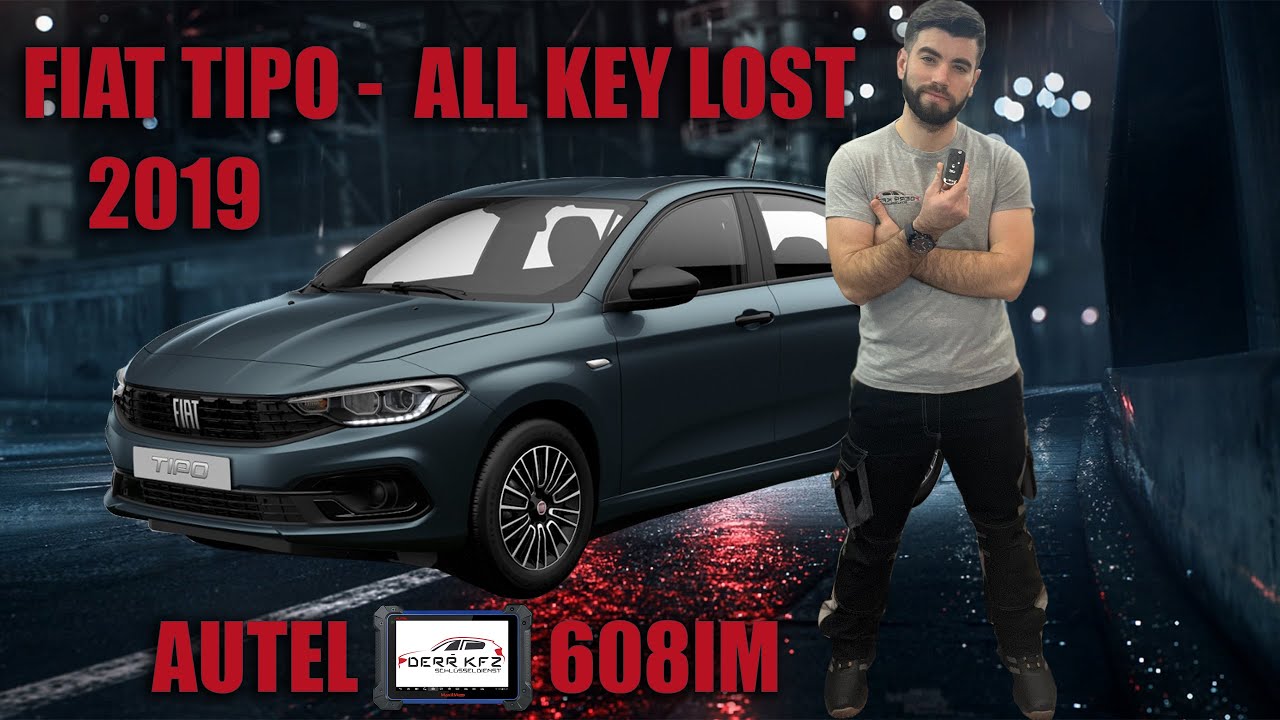 Fiat Tipo / Egea 2019 полная утеря, программирование ключа Autel IM608 и как снять замок, AKL