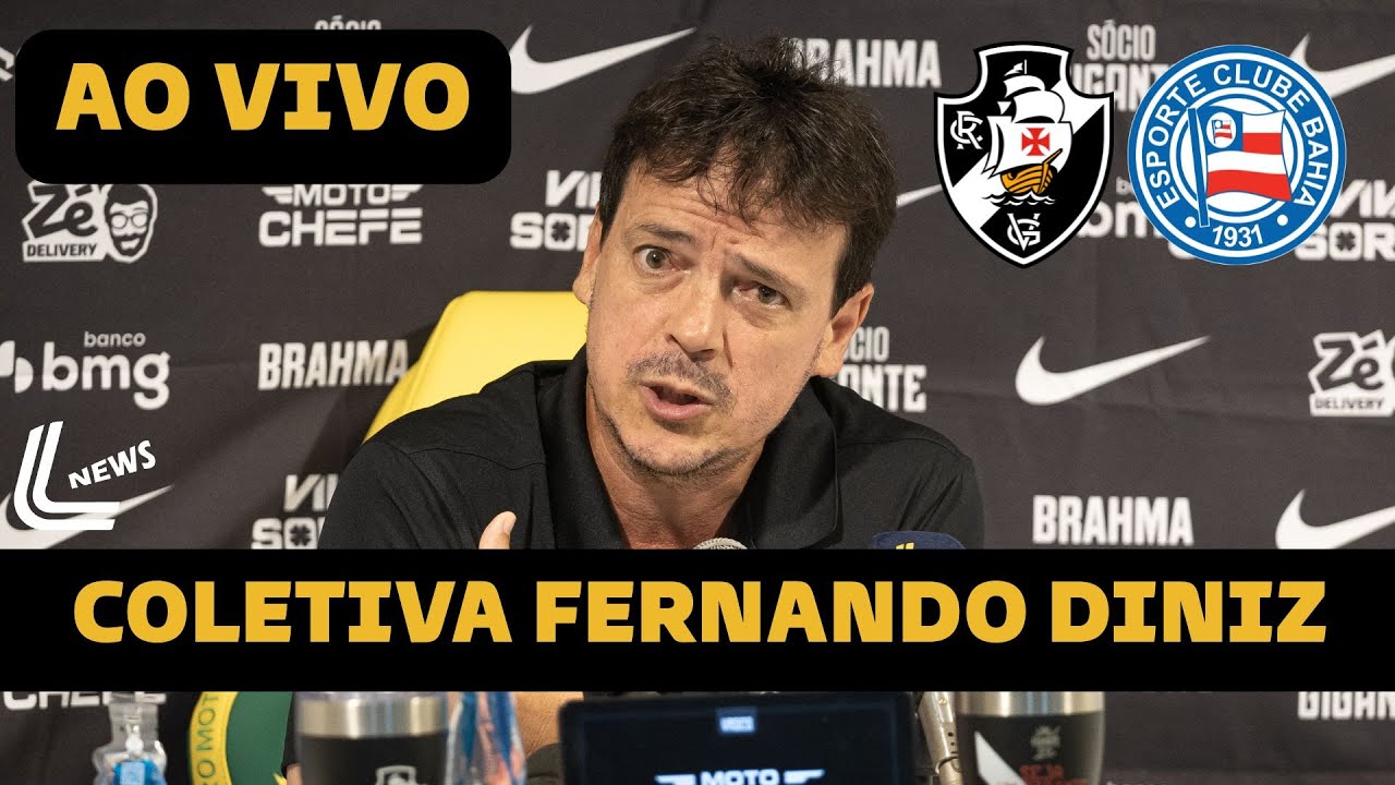 COLETIVA DINIZ AO VIVO - VASCO 0 X 1 BAHIA - BRASILEIRÃO 2026 - ENTREVISTA DO DINIZ AO VIVO
